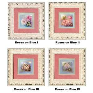  International Arts Roses on Blue I IV Framed Artwork