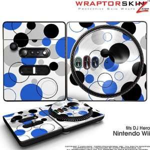 DJ Hero Skin Lots Of Dots Blue on White fits Nintendo Wii DJ Heros (DJ 