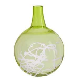  Kosta Boda Scribble Vase, Lime: Kitchen & Dining