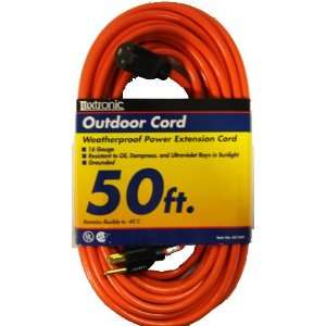  16 Gauge Orange Outdoor Extennsion Cord 50 Ft.: Home 