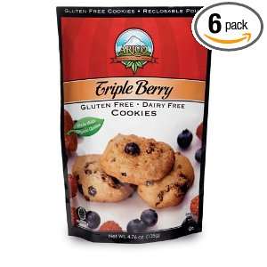 Crisproot 100% Natural Cookies, Triple Berry, 4.76 Ounce Pouches (Pack 