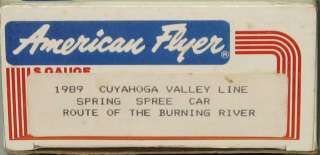 American Flyer 1989 S Spree Burning River Box Car  