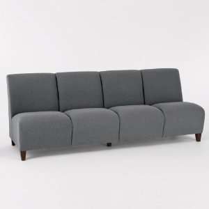  Siena Armless Four Seat Sofa Avon Navy Fabric/MediumFinish 