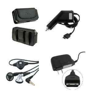 4in1 Car Plug in+Home Travel Charger+Leather Case Belt Clip+Stereo 