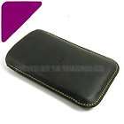 Black ( Velcro Pull Up Leather ) Sleeve Case Pouch For HTC HD7 T9292 