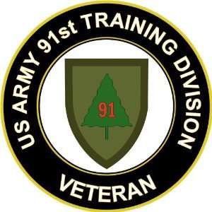  US Army Veteran 91st Training Division Sticker Decal 3.8 