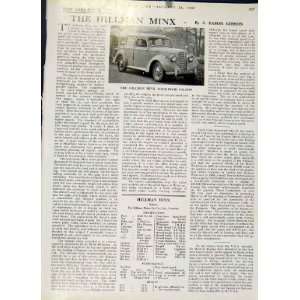 The Hillman Minx Motor Car 1947 Country Life