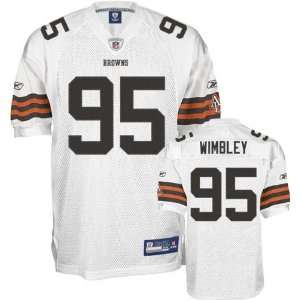   Jersey Reebok Authentic White #95 Cleveland Browns Jersey Sports