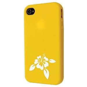 SoCal Case   Marigold Hibiscus Flower Silicone Case for Apple iPhone 4 