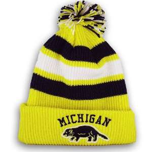   University of Michigan The Big Chill Cuffed Knit Cap with Pom Sports