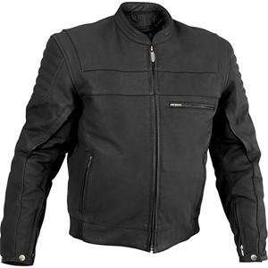  River Road Mens Vise Leather Jacket   54/Matte Black 