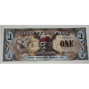 Disney Priates of the Caribbean 2011 Series $1 Dollar Bill  Disney 