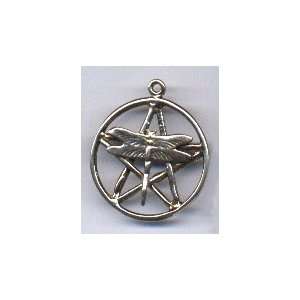 Wiccan Jewelry Dragonfly Totem Pentacle Pentagram Witch Sterling 