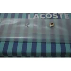 Lacoste Crocodelle Dutch Blue and Porcelain Stripe Standard Queen 