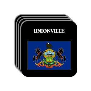 US State Flag   UNIONVILLE, Pennsylvania (PA) Set of 4 Mini Mousepad 