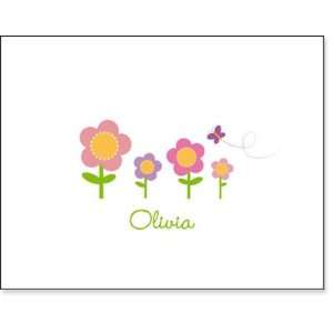  Queen Bee Personalized Folded Note Cards   Flower Garden 
