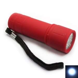  9 LED Plastic Flashlight Torch Red: Home Improvement