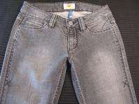 Antik Denim Jeans Blackout Skinny Straight Distressed Gray 26  