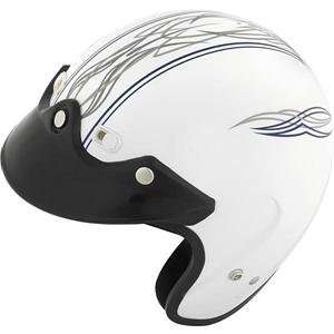   Pinstripe Helmet   X Small/White/Blue/Silver Pinstripe Automotive