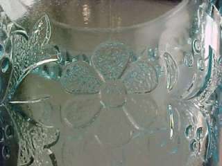EAPG Antique BLUE WILDFLOWER PRESSED GLASS GOBLET U S Glass 1891 EXC 