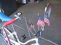 VINTAGE STYLE BICYCLE 3 FLAG HOLDER   FREE FLAGS  