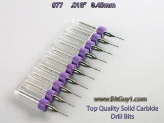 10 Pieces #77__Solid Carbide Drill Bits Dremel Jewelry  