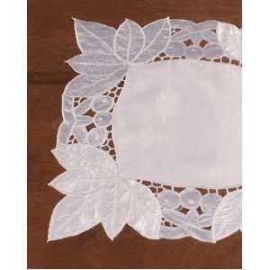  White Embroidered Cutwork Table Runner 16 x 90