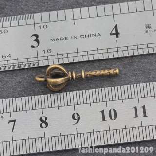 10pcs magic staves Antique Bronze Brass Charms crafts jewelry DIY 