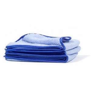  Towel Microfiber Buff Blue satin edge 16x16 (Pack 3 