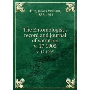   journal of variation. v. 17 1905 James William, 1858 1911 Tutt Books