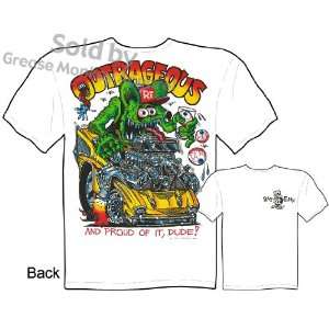  SIZE XL Ed Roth T Shirts Outrageous 1957 Chevy Rat Fink T 