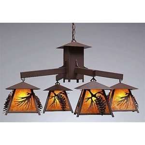 Avalanche Ranch   Smoky Mountain Chandelier   3D Pinecone 