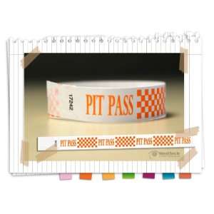  500 Tyvek PitPass Pattern Wristbands for Events, Patron 