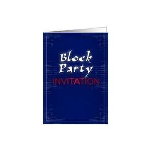 Block Party Invitation  funny  Card