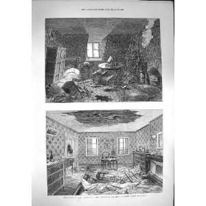  1871 Bombardment Paris Explosion House Ruins War