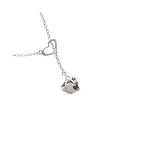  Small Panther   Mascot Heart Lariat Charm Necklace 
