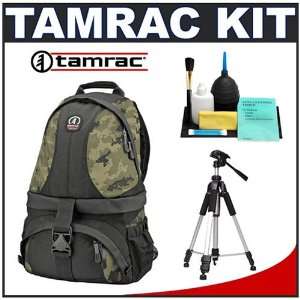 Photo Backpack (Camo) + Tripod + Accessory Kit for Canon Rebel 