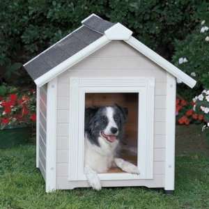   Country Club Estate Dog House in Cream / White