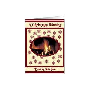  Twin Sister Blessing Christmas Card Card: Health 