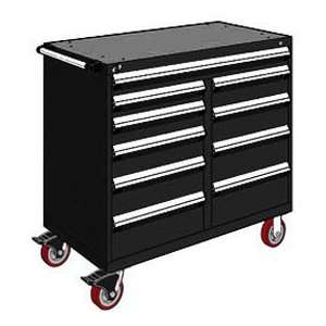  10 Drawer Mobile Multi Drawer Cabinet   48Wx27Dx45 1/2H 