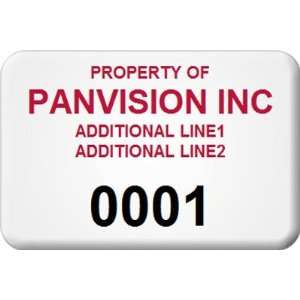  Custom Asset Label With Numbering, 1 x 1.5 PermaGuard 