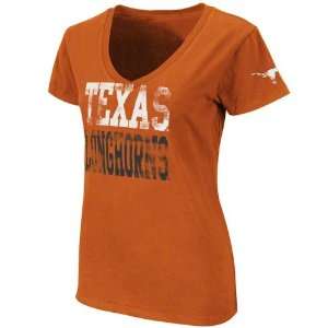 Texas Longhorns Womens Burnt Orange Rush V Neck T Shirt  
