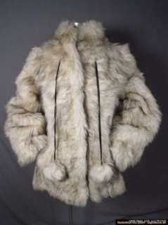 SIBERIAN MOUNTAIN GOAT real FUR Jacket Coat M L European Echt Pelz NEW 