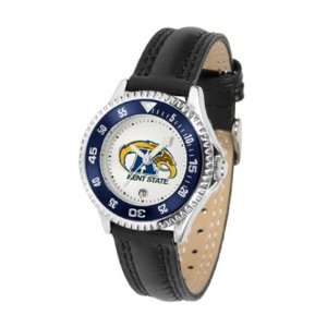 : Kent State Golden Flashes Competitor Ladies Watch with Leather Band 