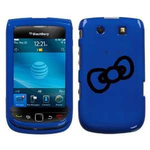  BLACKBERRY TORCH 9800 BLACK BOW OUTLINE ON A BLUE HARD 