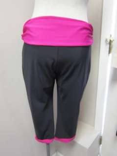 Under Armour UA Womens Shatter Capri Pant Heat Gear Running Black/Pink 