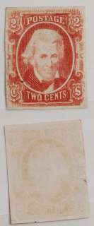 US CSA Confederate States of America #8a M 4 Margin Two Cents  