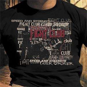  Speed and Strength Fight Club T Shirt   Large/Black 
