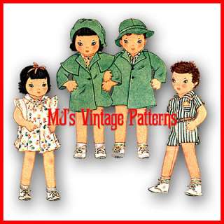 Vintage Girl & Boy Dolls Pattern ~ Twin Dolls 25 tall  
