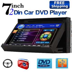 New Arrival IR 2 Din 7Touch Screen Car Stereo DVD Player Radio USB SD 
